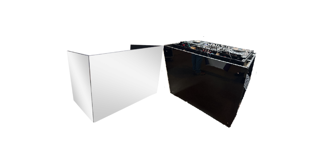 DJ facade for professional audio setup and event presentation