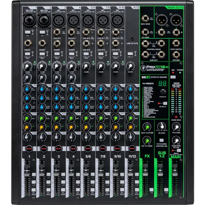 Mackie ProFX12v3 audio mixer rental in NYC